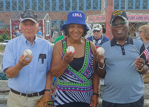 Veterans at the Blue Sox Game