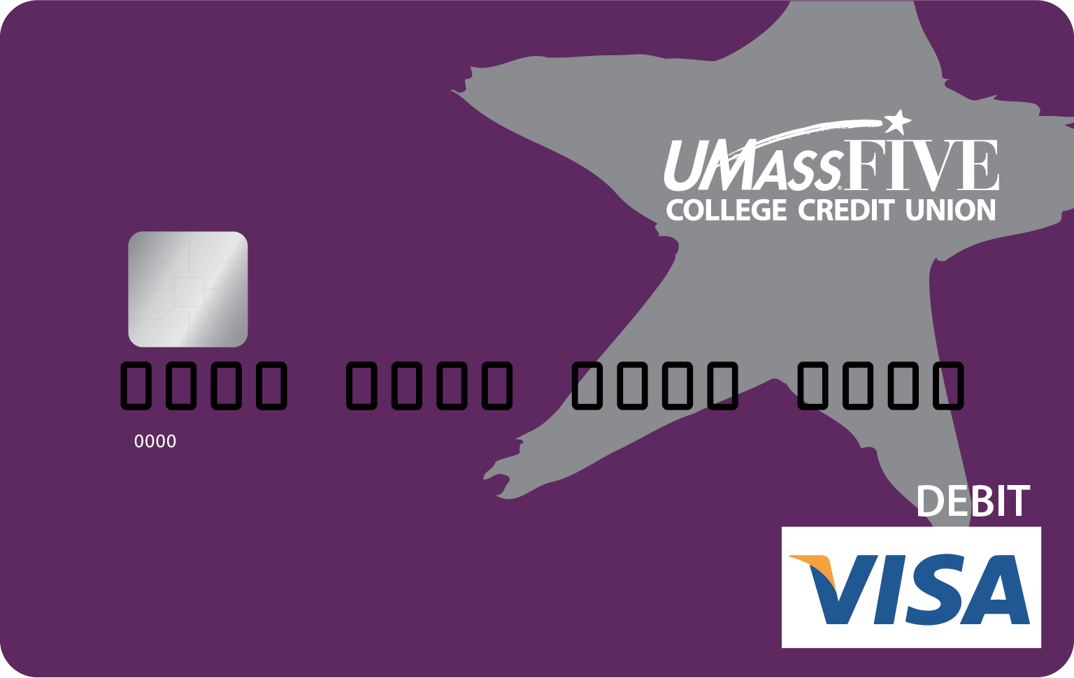 UMassFive debit card mockup 