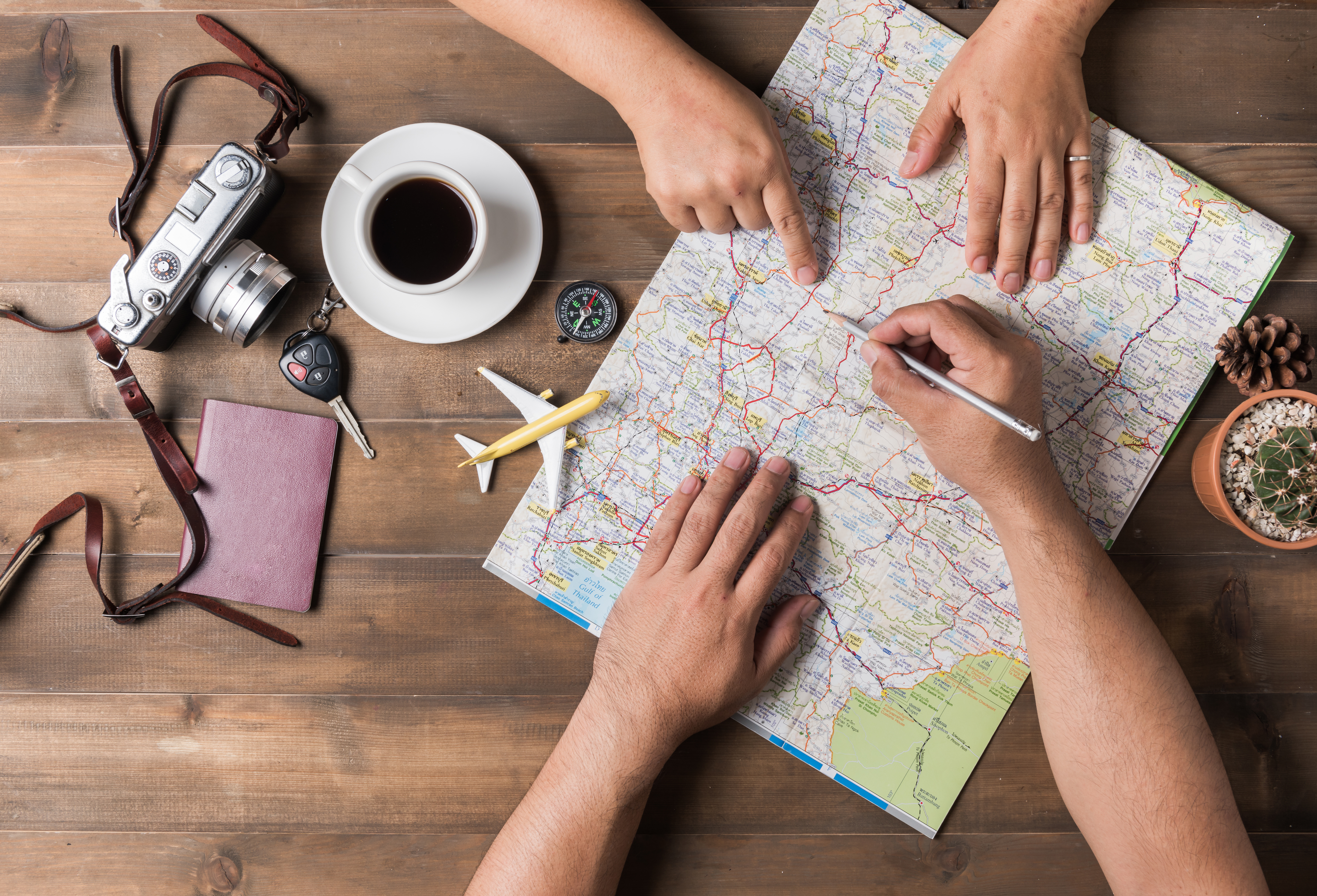 People planning a trip