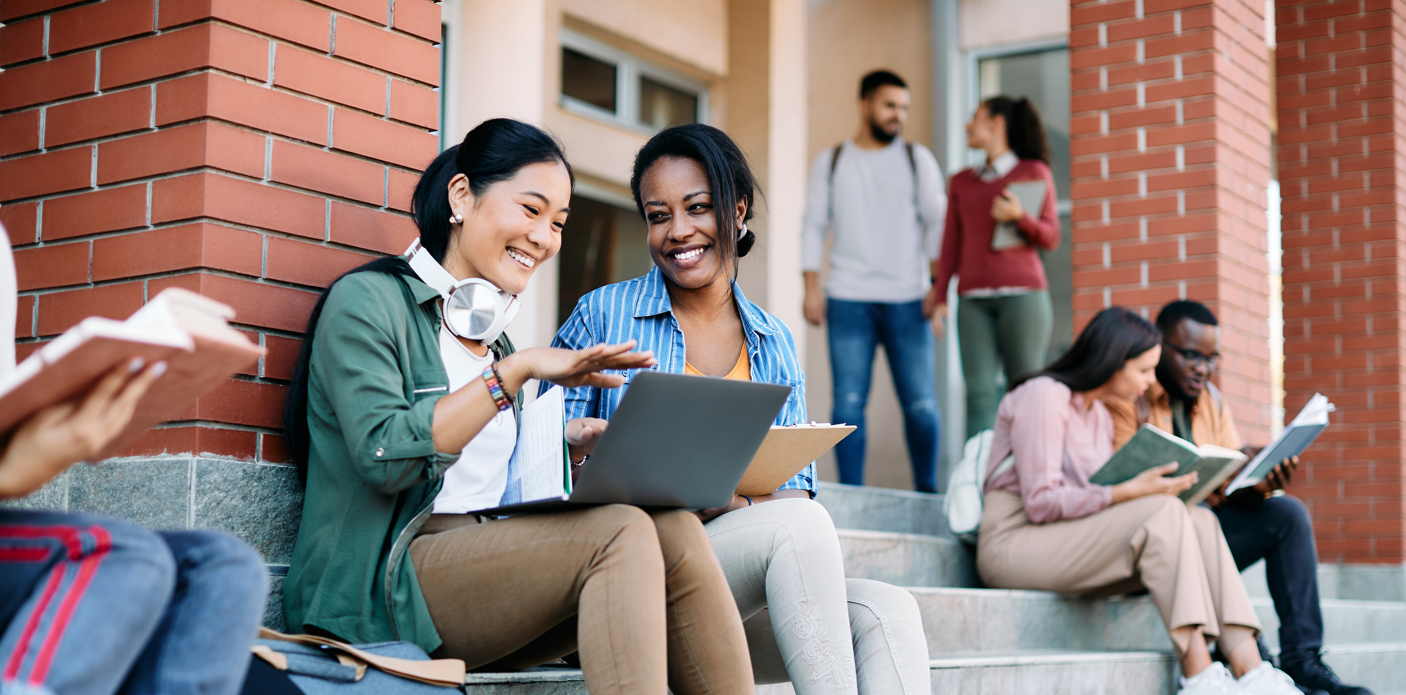 Students on Steps