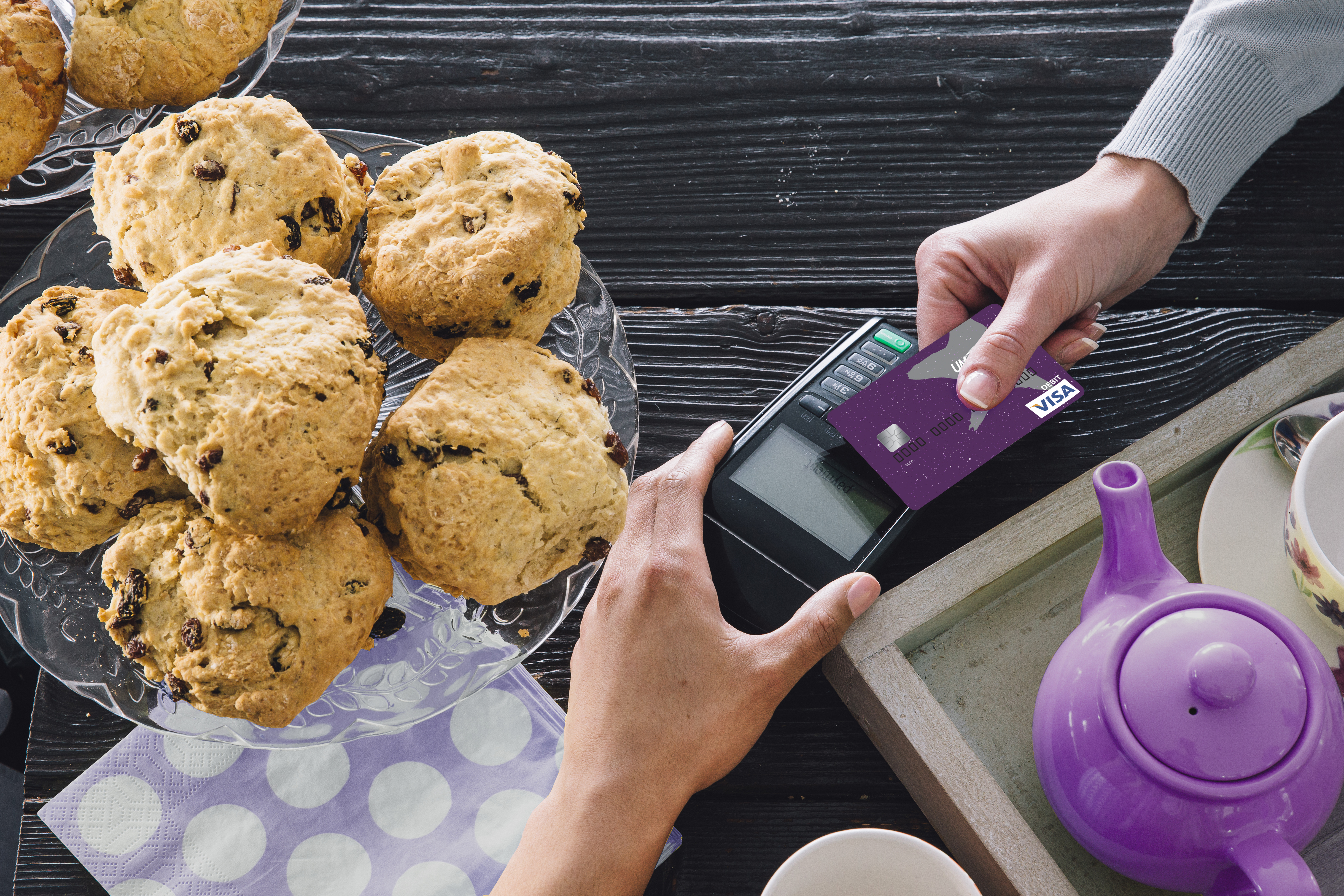 Customer using mobile wallet