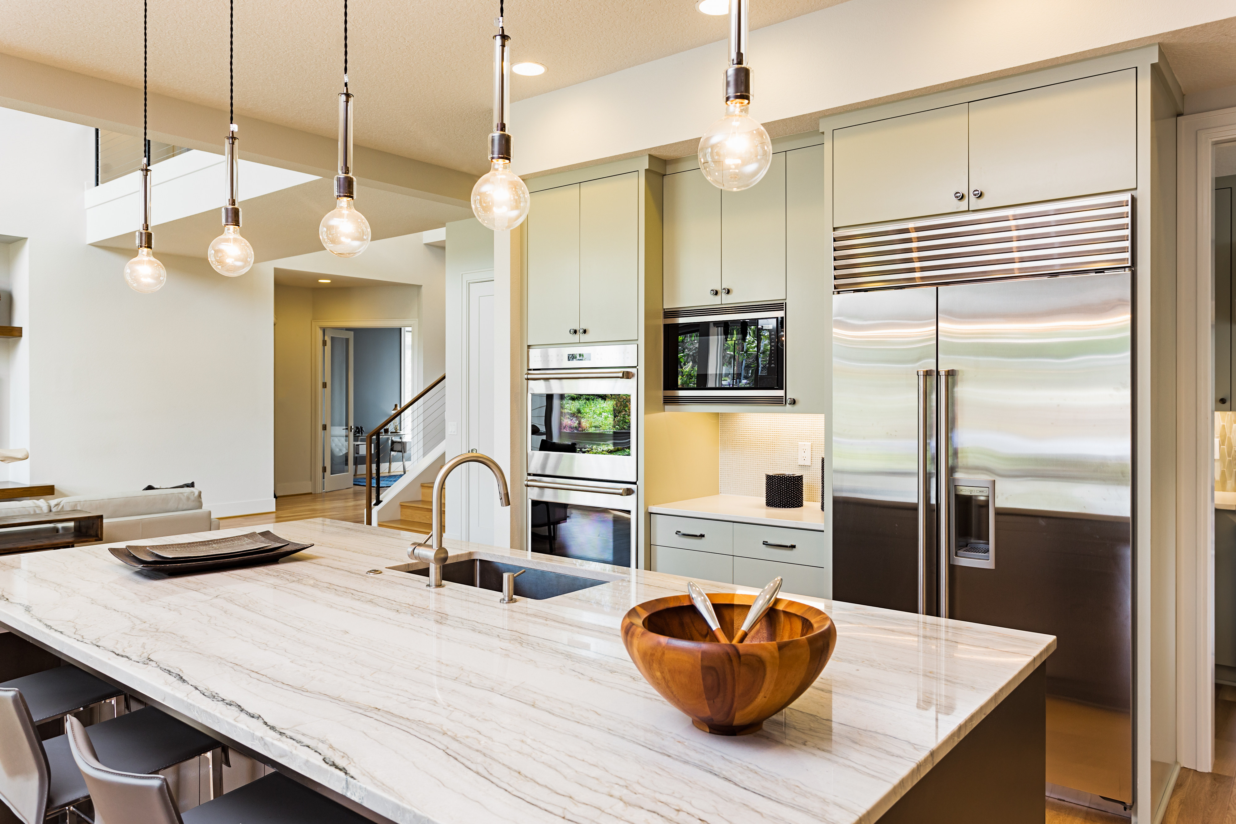 Kitchen with granite counter tops