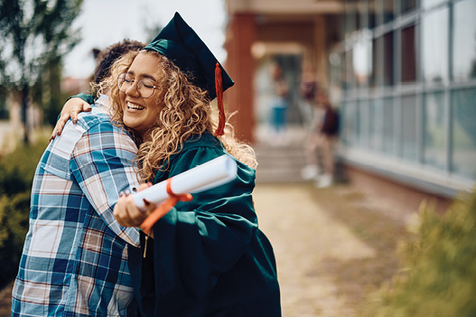 woman graduating college