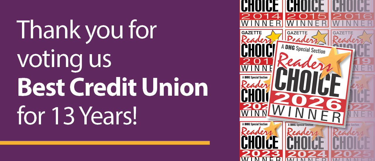 UMassFive named Best Credit Union in the Hampshire Gazette Readers' Choice poll for the 13th consecutive year