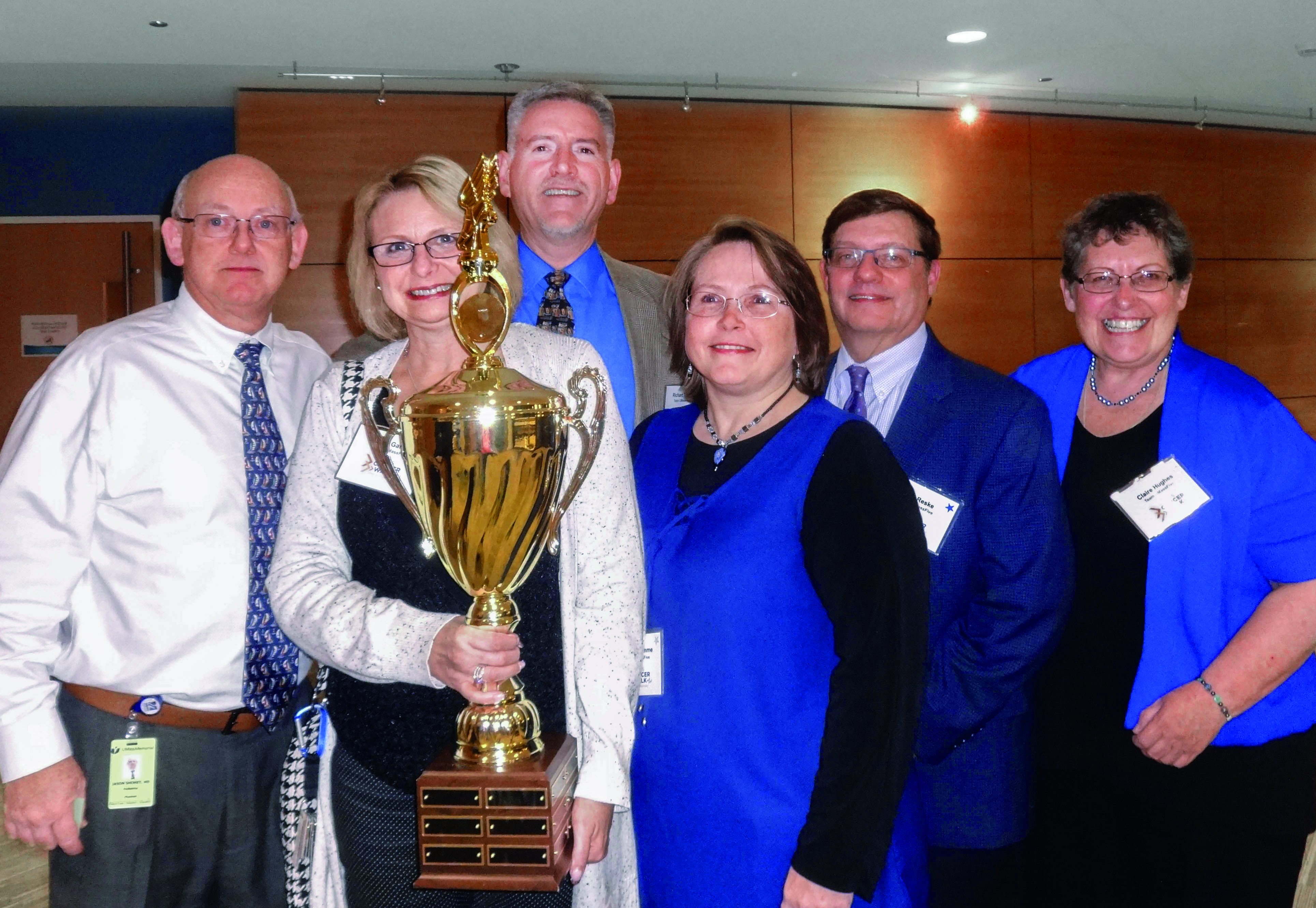 Accepting the Central MA Business Challenge Trophy