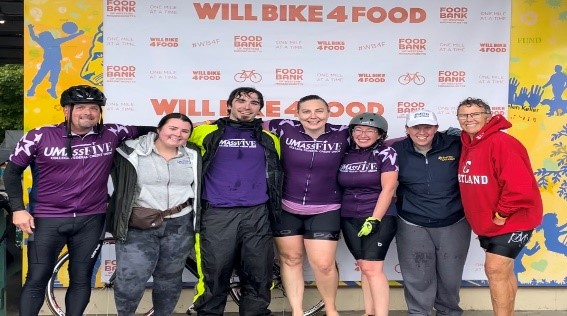 Members of Team UMassFive at the 2023 Will Bike 4 Food event